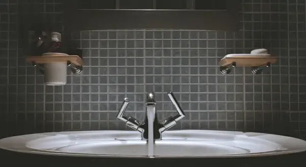 adult bathroom bathtub contemporary counter faucet