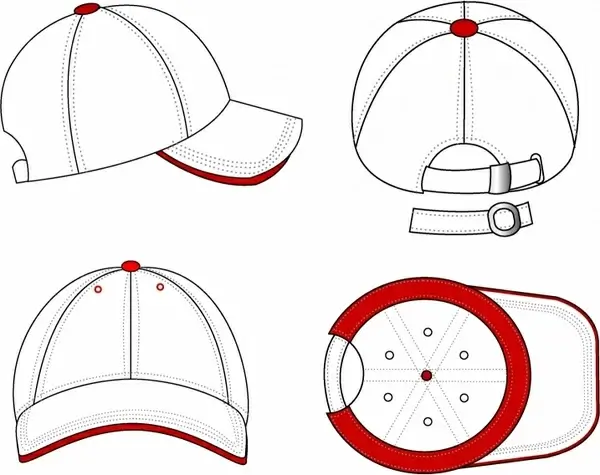 Adventurer Sandwich sport cap design elements black white outline