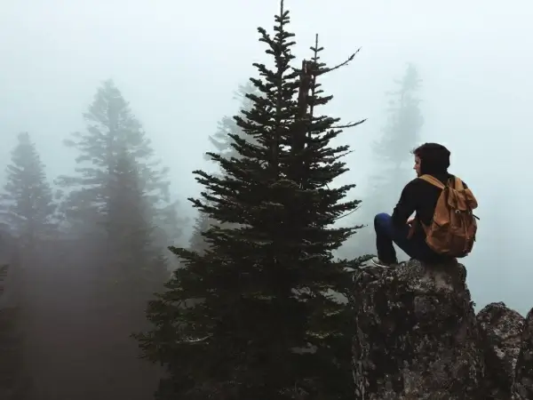 adventurous backpacker