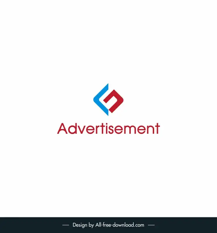 advertisement with a logo template geometric flat design