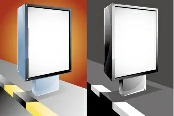 advertising light box vector