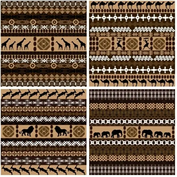 african graphic design background 01 vector