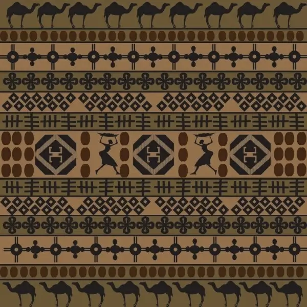 african traditional pattern background 02 vector