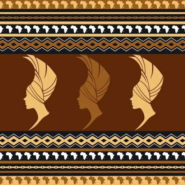 african women pattern repeating design style