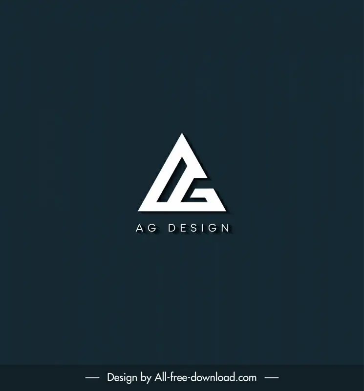 ag logo template elegant modern flat stylized texts design design