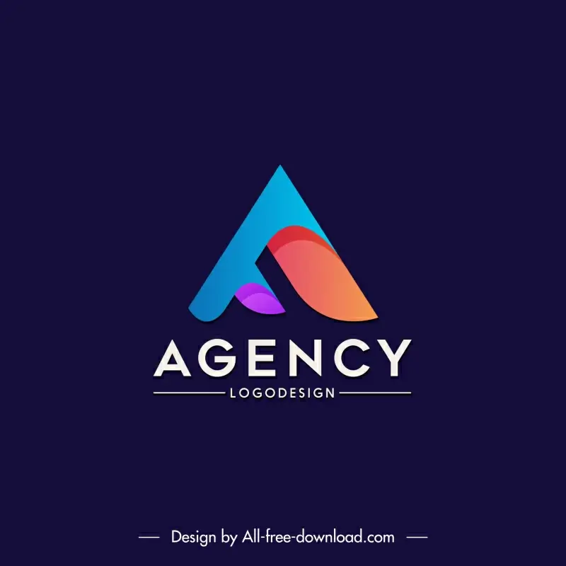 agency logo elegant modern stylized text