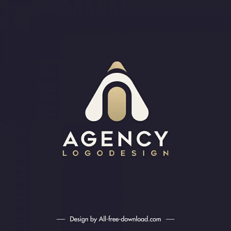  agency logo flat classic symmetrical stylized text