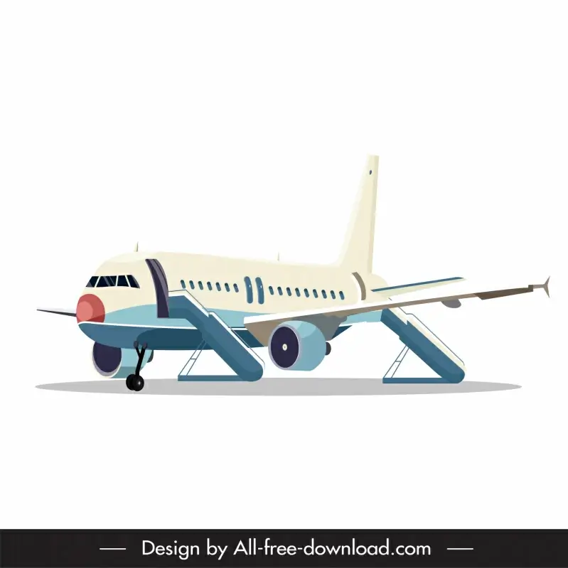 airplane icon 3d contemporary sketch