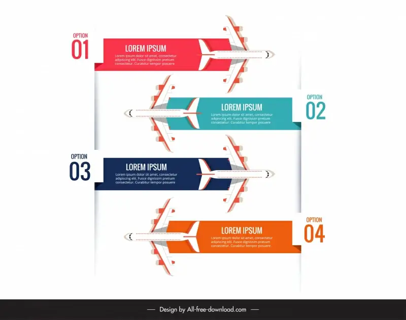 airplane infographic template modern elegance