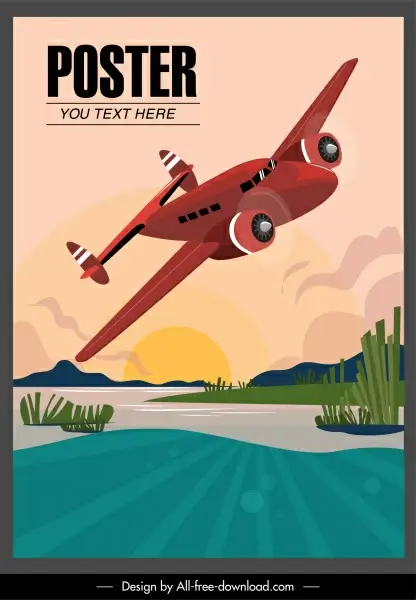 airplane poster dynamic scene sketch
