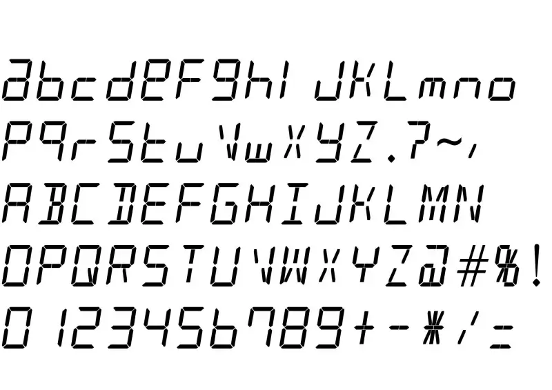 Alarm Clock Font in truetype .ttf opentype .otf format free and easy
