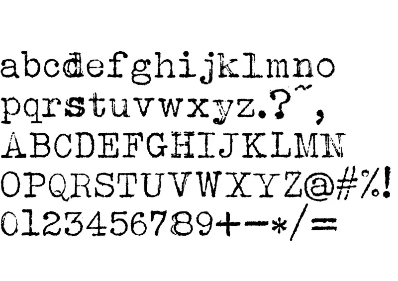 Veteran Typewriter Font in truetype .ttf opentype .otf format free and