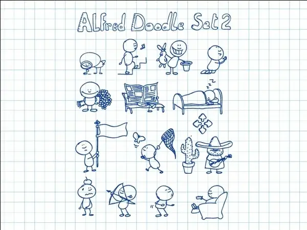 
								Alfred Doodle Set 2							