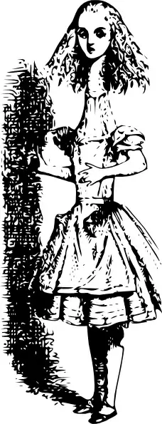 Alice In Wonderland clip art 