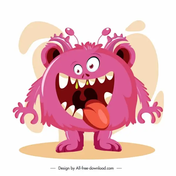 alien monster icon funny emotion sketch cartoon character