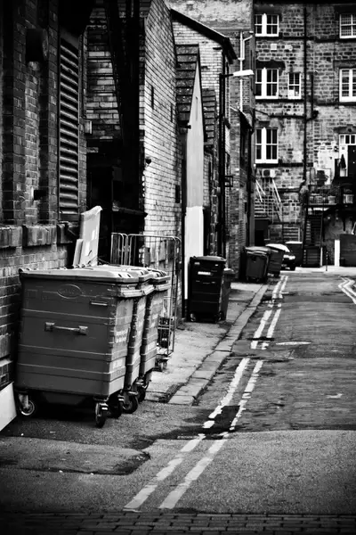 alleyway back alley bin