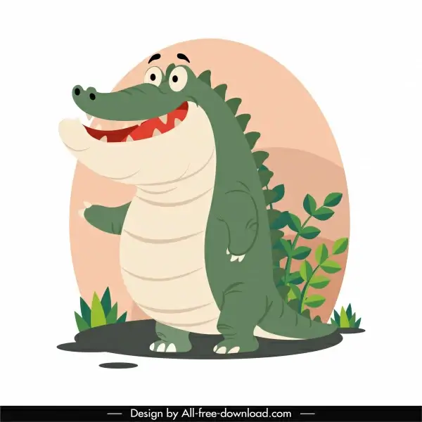 alligator painting funny cartoon sketch