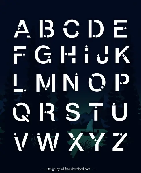 alphabet background modern contrast design