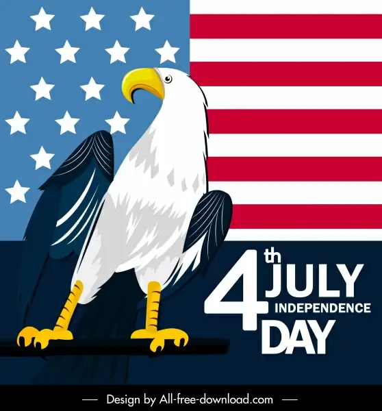 america independence day banner flag eagle decor