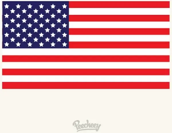 american flag flat design
