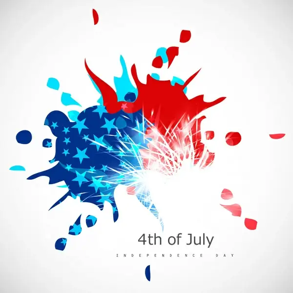 american independence day celebration grungy background in american flag color for 4th of july vector