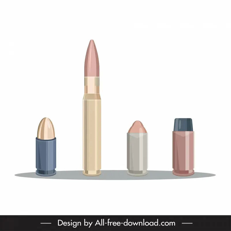 ammunition design elements shiny modern vertical sharp shapes sketch