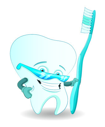 amusing dental design elements vector