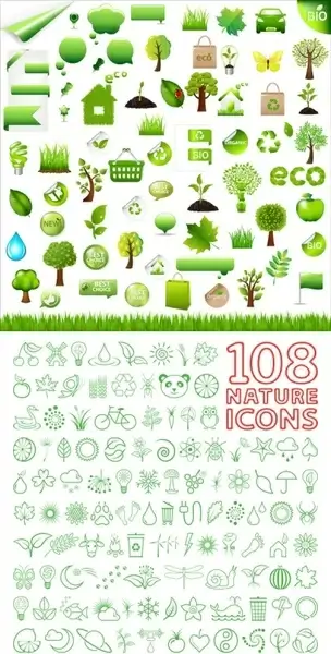 and environmental protection green vector on