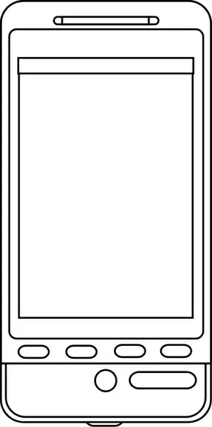 Android phone line art
