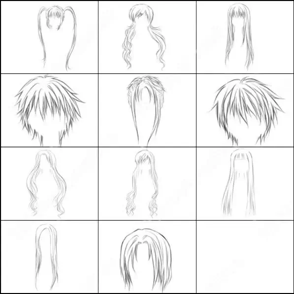 anime hairs brush 