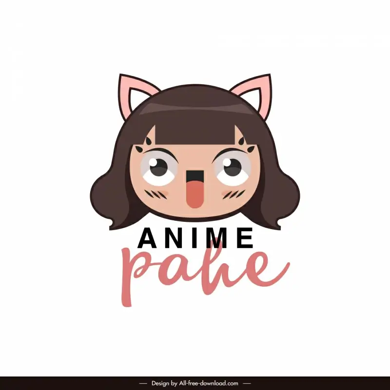 animepahe logo cute cartoon dynamic girl face 