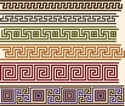 antique decorative pattern border vector