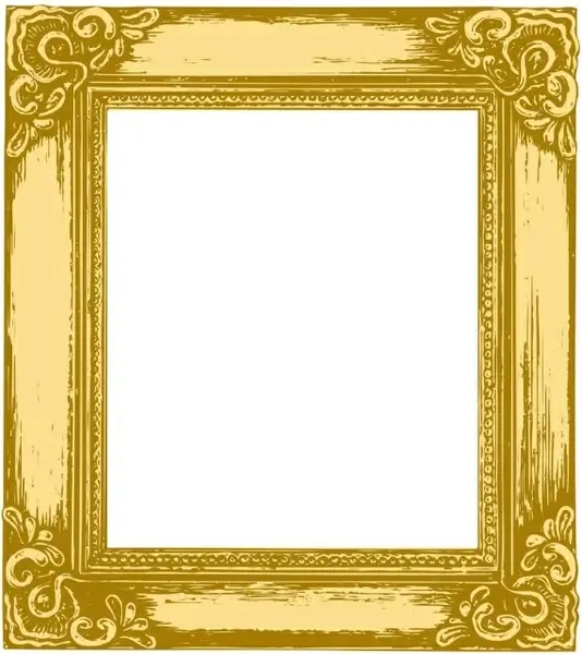 antique gold frame 05 vector