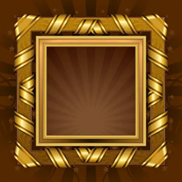 picture frame template elegant luxury golden decor