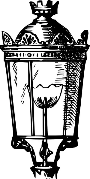 Antique Street Lantern clip art