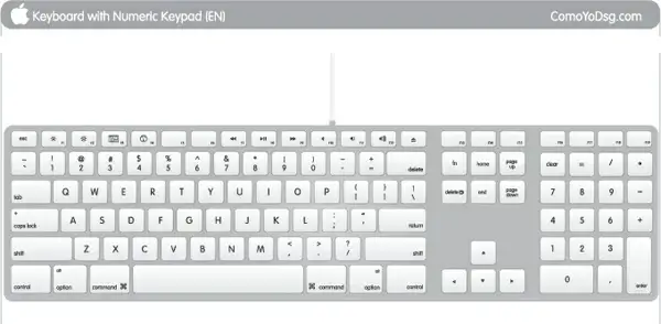 Apple keyboard Vector, Mac