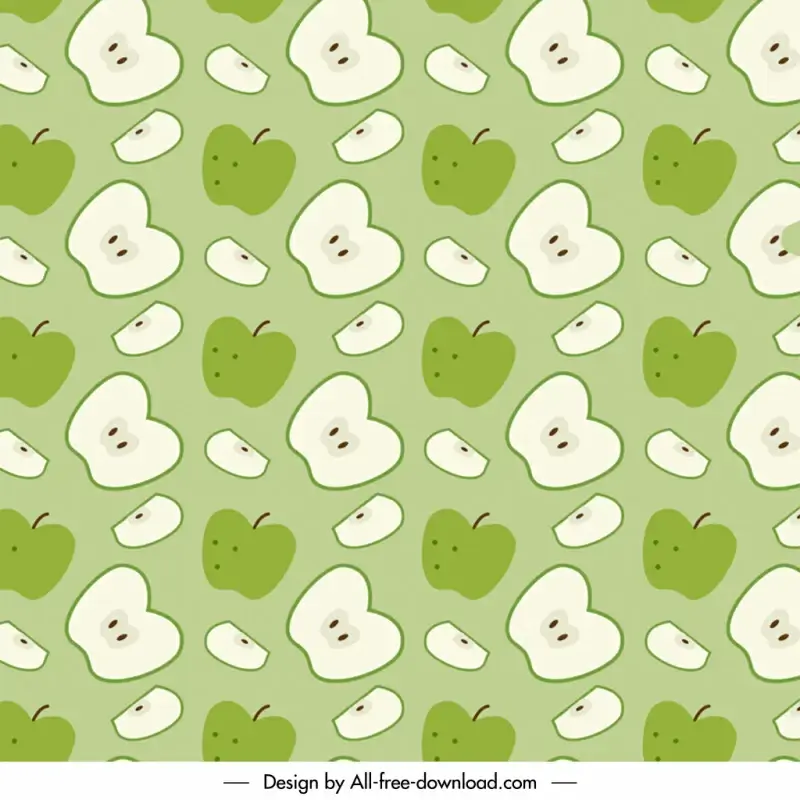 apple pattern template flat classical repeating handdrawn decor