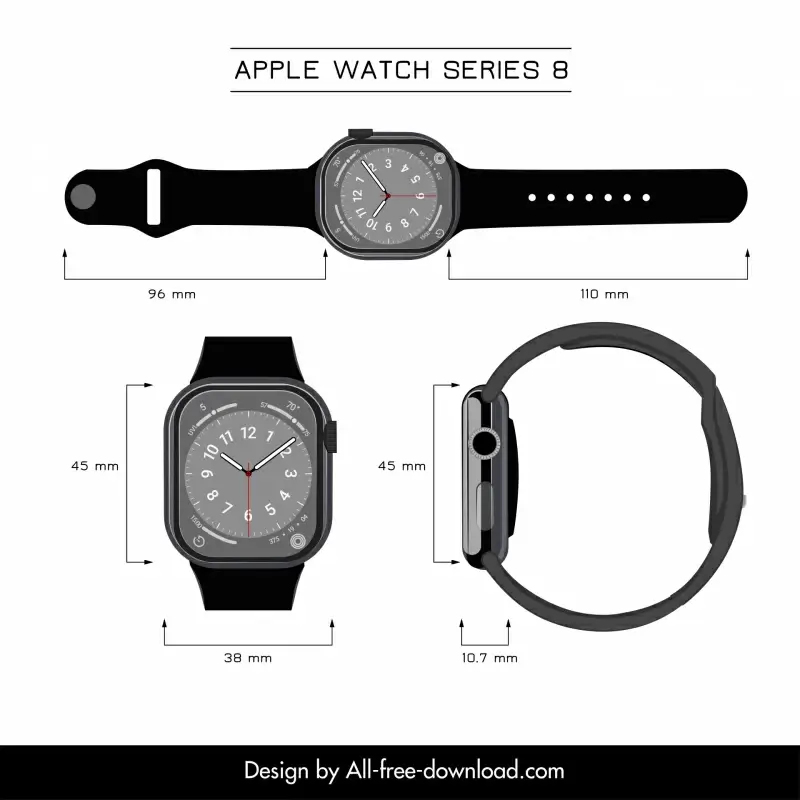 apple watch series 8 dimensions design elements modern elegance 