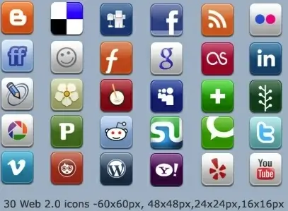 Aquaticus Social Icons icons pack 
