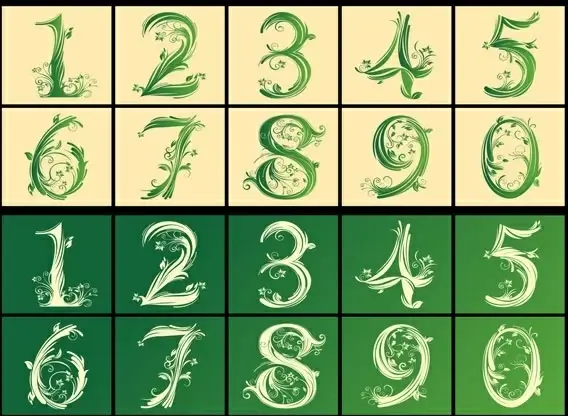 arabic numerals pattern vector