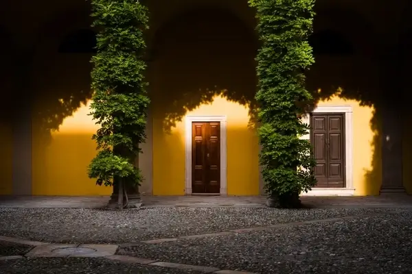 architecture blur building dark door doorway dusk