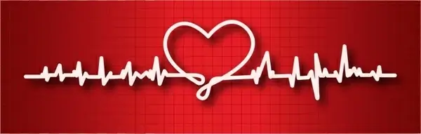 Ð¡ardiogram with a heart shape 