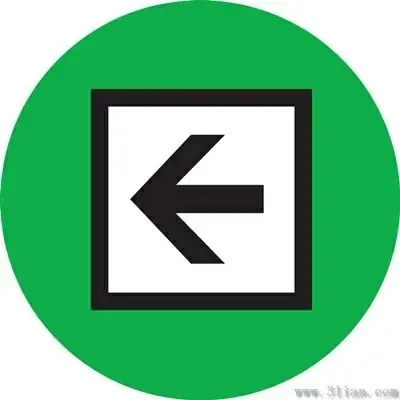 arrow icon vector green background