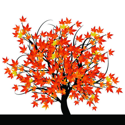 art autumn tree creative background vector