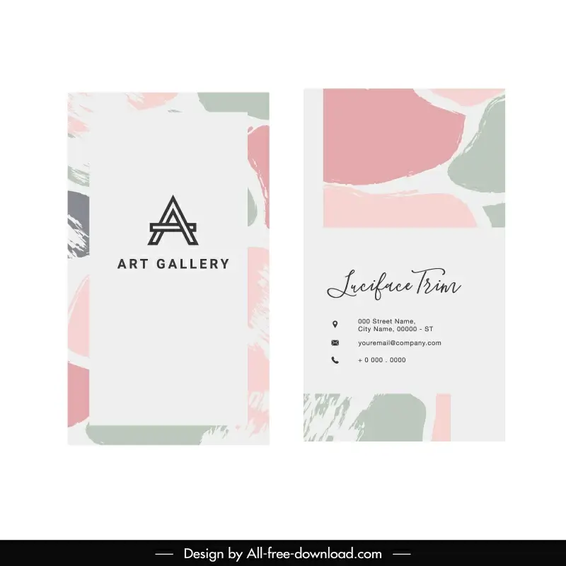 art gallery business card templates grunge abstraction