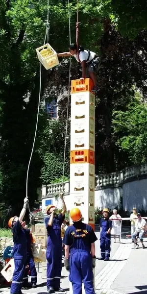at the top