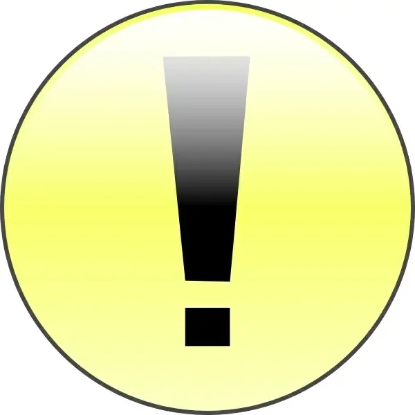 Attention Yellow clip art