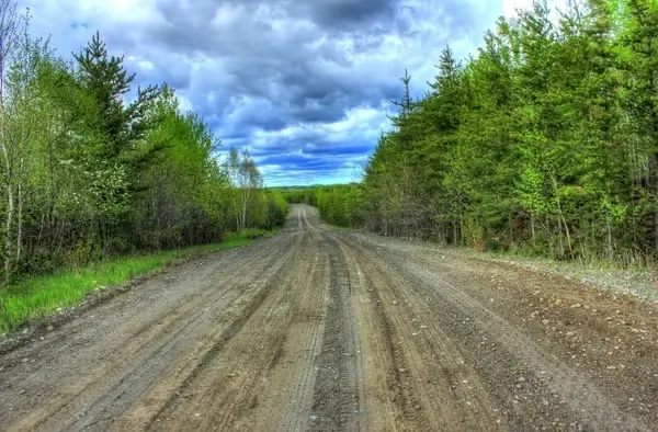 atv trail at lake nipigon ontario canada 
