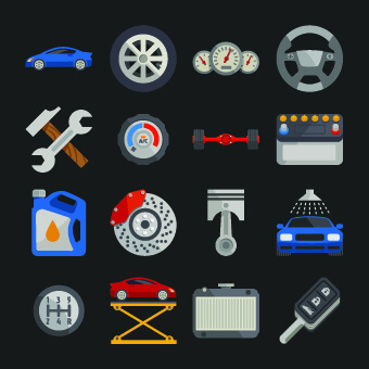 auto service design elements vector