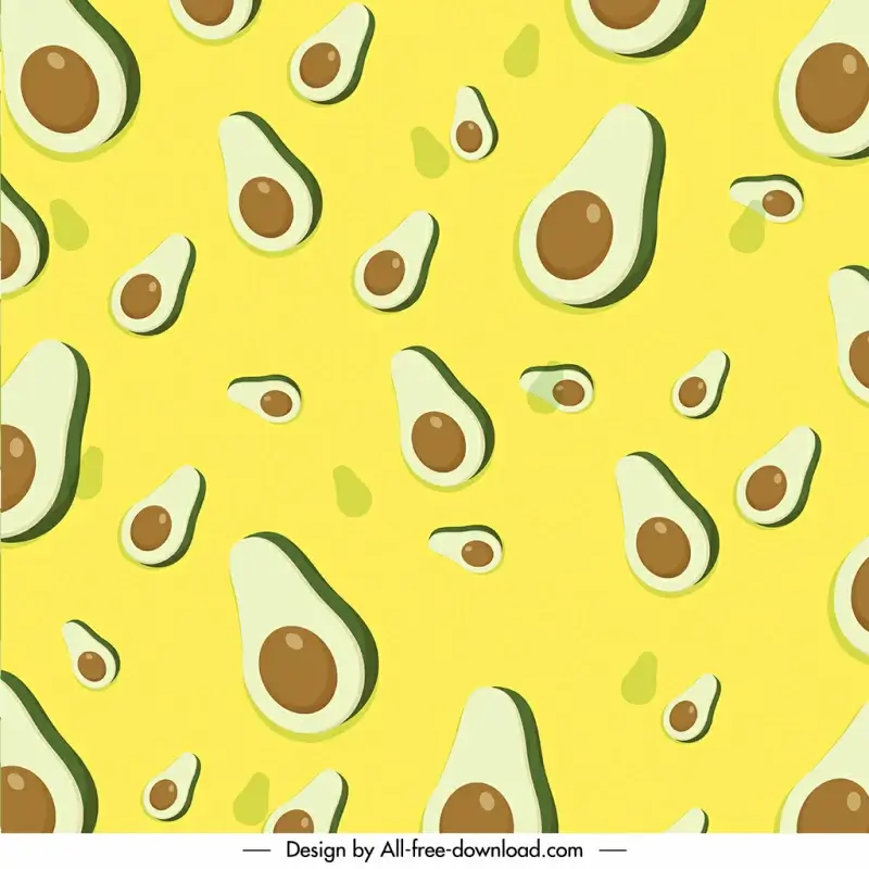 avocado pattern template dynamic flat classical design